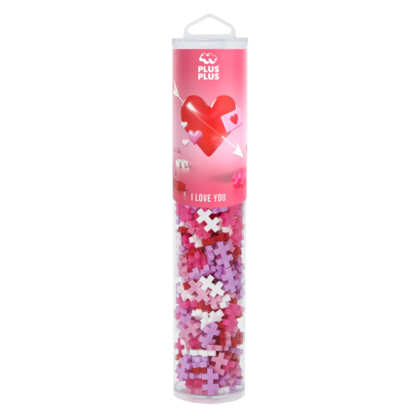 Set constructie Plus-Plus, tub 240 piese, I Love You Mix, culorile iubirii - imagine 6